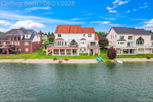 13205 Van Pamel Dr, Shelby Twp, MI 48315 - water view featuring nearby suburban area and stairway