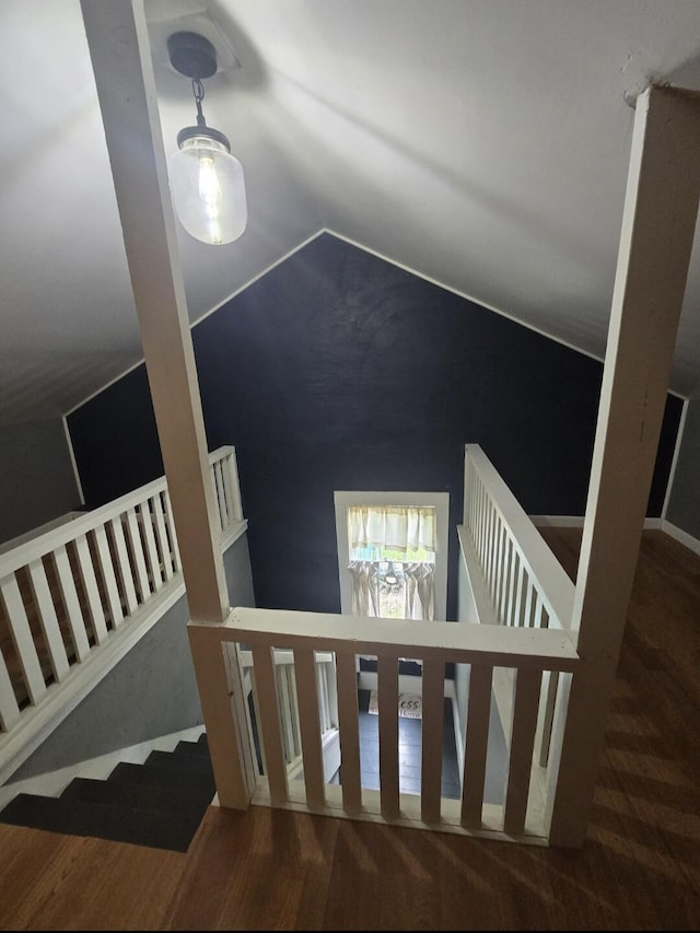 106 E Mechanic St, Yale, MI 48097 - staircase featuring vaulted ceiling
