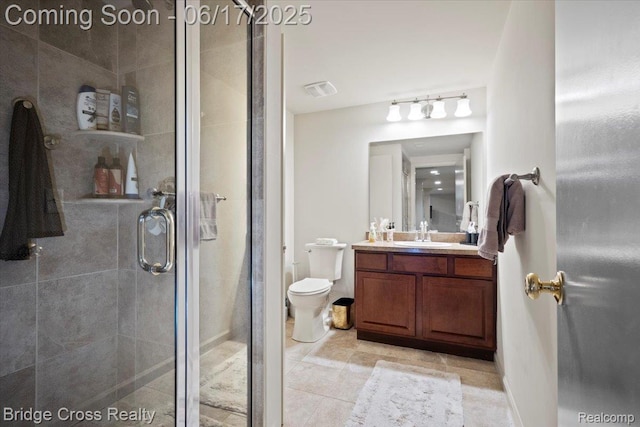 22025 Orchard Way, Beverly Hills, MI 48025 - full bathroom featuring vanity, a shower stall, and tile patterned flooring