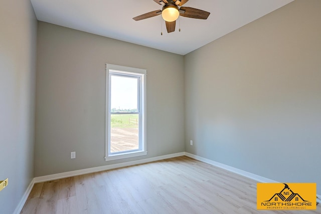 3973 W Harrison Rd, Hart, MI 49420 - unfurnished room featuring light wood-type flooring and ceiling fan