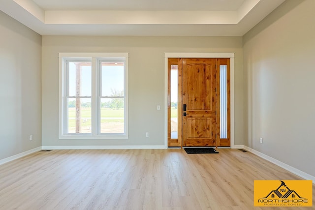 3973 W Harrison Rd, Hart, MI 49420 - entrance foyer featuring light wood-type flooring and baseboards