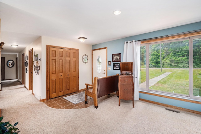 13278 W Stanton Rd, Trufant, MI 49347 - office area featuring carpet flooring and recessed lighting