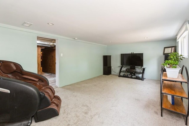 2885 Bluff St, Stevensville, MI 49127 - carpeted living room featuring recessed lighting