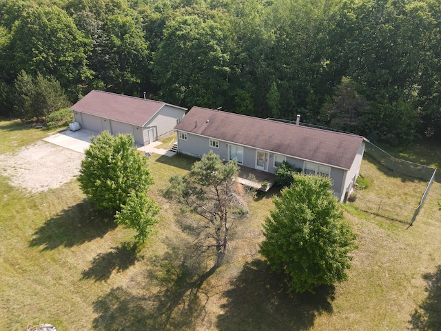 143 Tree Stand Rd, Rose City, MI 48654 - view from above of property featuring a heavily wooded area