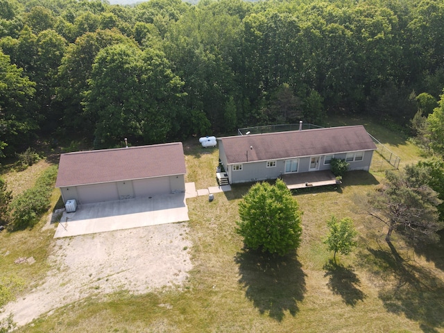 143 Tree Stand Rd, Rose City, MI 48654 - view from above of property with a forest