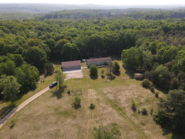 143 Tree Stand Rd, Rose City, MI 48654 - aerial view of sparsely populated area with a heavily wooded area