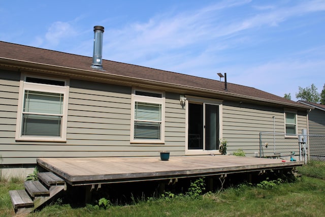 143 Tree Stand Rd, Rose City, MI 48654 - rear view of property with a deck