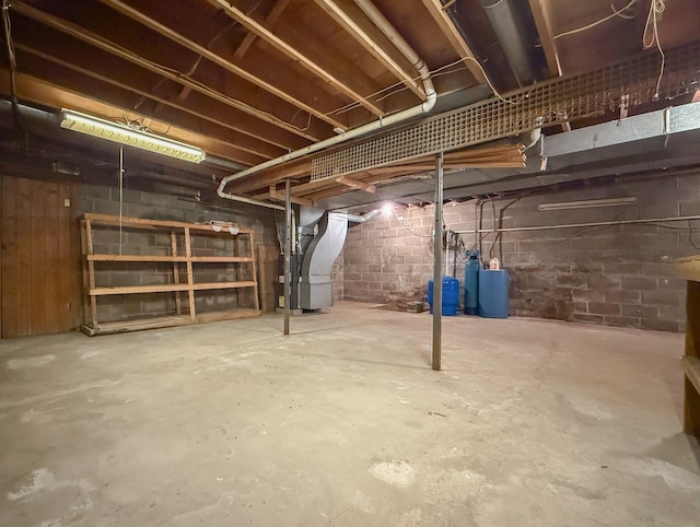 92359 Center St, Dowagiac, MI 49047 - unfinished basement featuring heating unit and a water softener