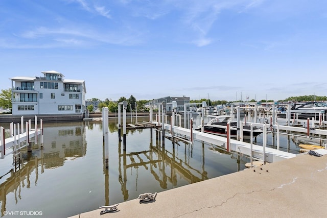 400 Lake Dr Unit C, New Buffalo, MI 49117 - dock featuring boat lift and a water view