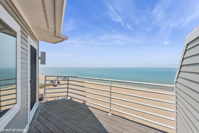 400 Lake Dr Unit C, New Buffalo, MI 49117 - balcony featuring view of water and beach