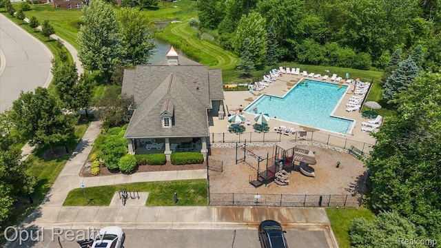 1978 Frances Way, Ypsilanti, MI 48198 - drone / aerial view of a pool area