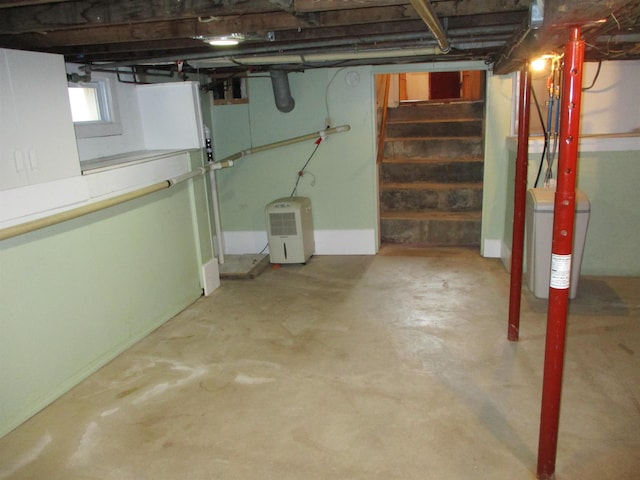 507 Mackinaw St, Durand, MI 48429 - below grade area featuring stairway