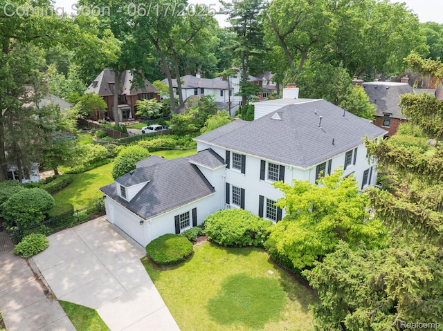 33 Oxford Blvd, Pleasant Ridge, MI 48069 - aerial view of residential area with a tree filled landscape