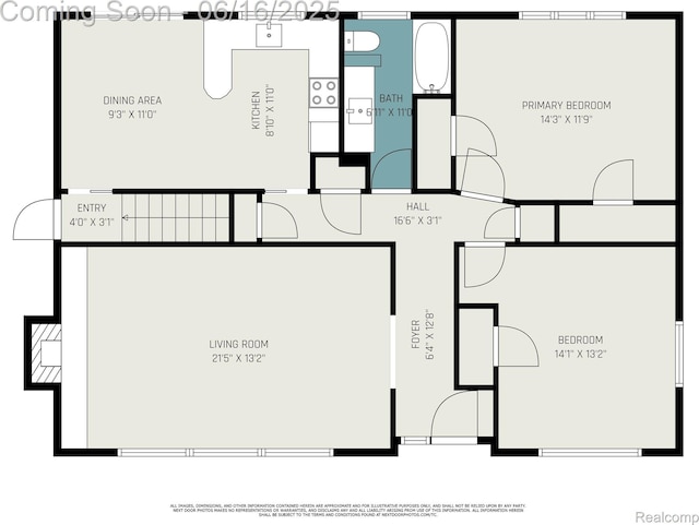 21556 Thorofare Rd, Trenton, MI 48138 - view of property floor plan