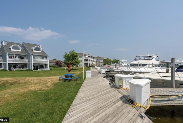 113 Millpoint Dr Unit 113, Spring Lake, MI 49456 - dock area featuring a lawn