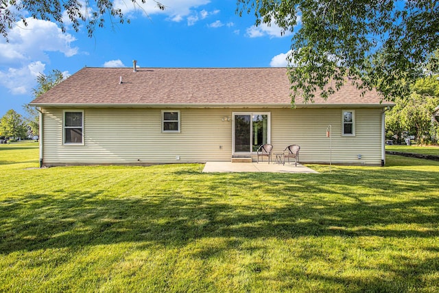4497 Tiffany Ave, Portage, MI 49002 - back of house with a patio, a yard, and roof with shingles