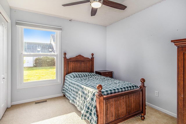 4497 Tiffany Ave, Portage, MI 49002 - bedroom featuring light carpet and ceiling fan