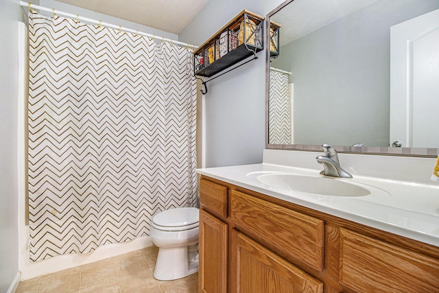 4497 Tiffany Ave, Portage, MI 49002 - full bathroom with vanity, a shower with curtain, and tile patterned floors