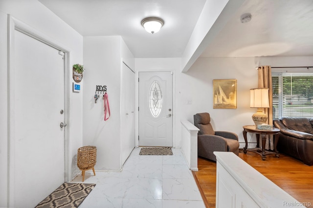 23870 Rockingham St, Southfield, MI 48033 - foyer with light marble finish floors