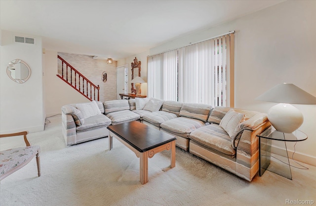 42134 Toddmark Ln, Clinton Township, MI 48038 - living room with stairway and carpet flooring