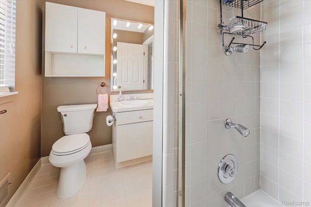 42134 Toddmark Ln, Clinton Township, MI 48038 - bathroom featuring tile patterned flooring, vanity, and shower / bathtub combination