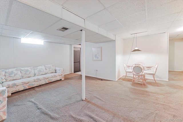 42134 Toddmark Ln, Clinton Township, MI 48038 - finished basement featuring a paneled ceiling and carpet