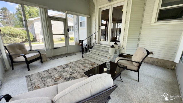 1107 Mccormick St, Monroe, MI 48162 - sunroom with healthy amount of natural light, french doors, and entry steps