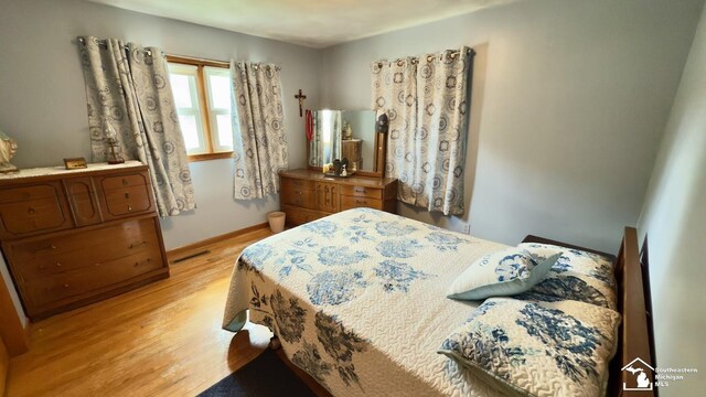 1107 Mccormick St, Monroe, MI 48162 - bedroom with light wood-type flooring and baseboards