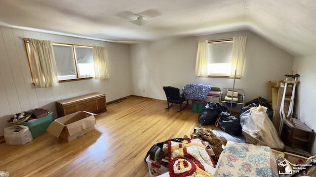 1107 Mccormick St, Monroe, MI 48162 - additional living space with wood finished floors and vaulted ceiling