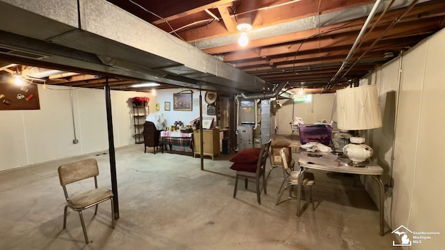 1107 Mccormick St, Monroe, MI 48162 - unfinished below grade area featuring heating unit