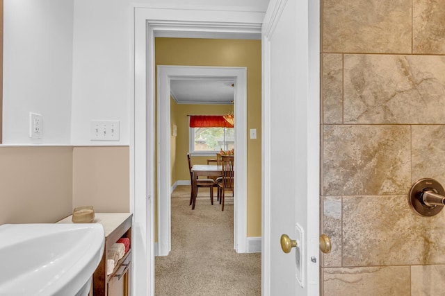 741 Lawrence St, Jackson, MI 49203 - full bath with a shower and crown molding