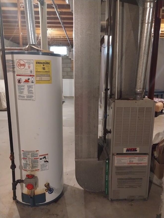 5664 Hall Rd, Muskegon, MI 49442 - utilities with water heater and heating unit