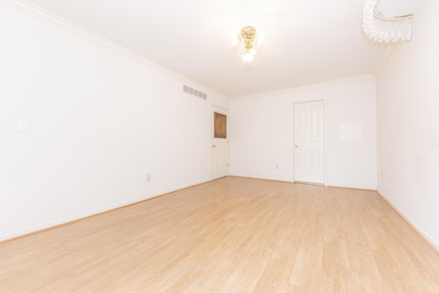 5835 S Ashford Way, Ypsilanti, MI 48197 - unfurnished room with light wood-type flooring and crown molding