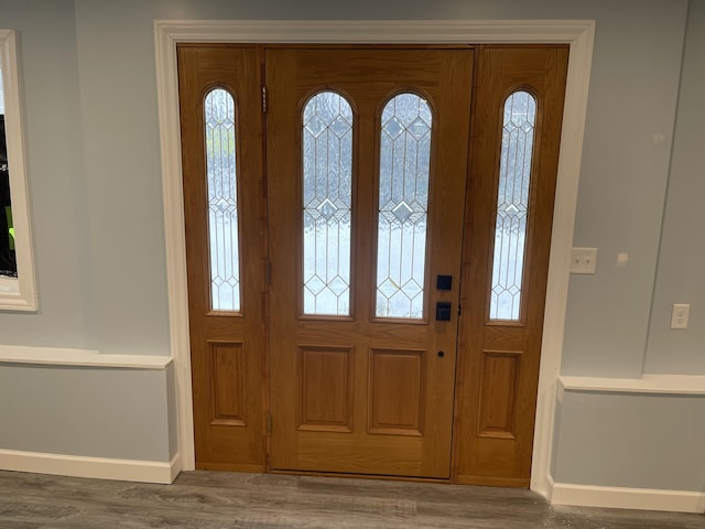 251 Page St NE, Grand Rapids, MI 49505 - foyer with wood finished floors and healthy amount of natural light