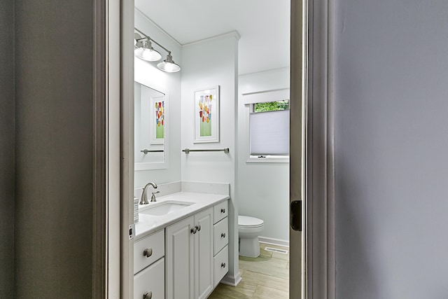 68121 Edgewater Beach Rd, White Pigeon, MI 49099 - bathroom with vanity and wood finished floors