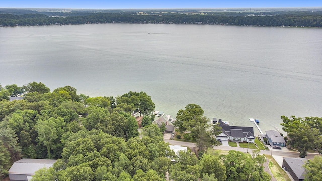 68121 Edgewater Beach Rd, White Pigeon, MI 49099 - aerial view of residential area with a large body of water and a forest