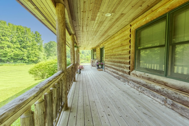 7111 Gilbert Rd, Pittsford, MI 49271 - wooden deck with a yard