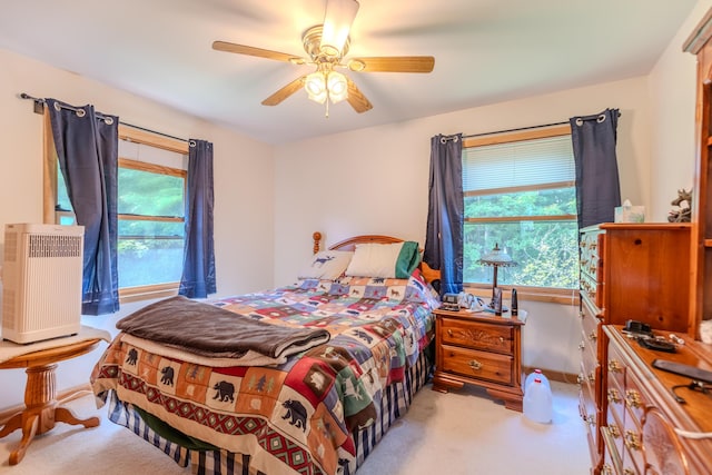 7111 Gilbert Rd, Pittsford, MI 49271 - bedroom with carpet flooring and ceiling fan