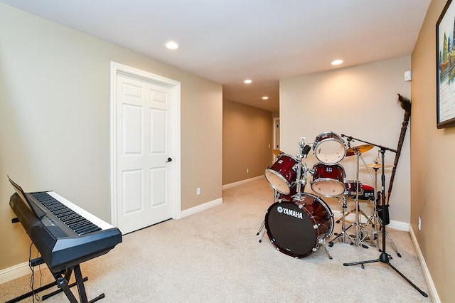 5284 Green Pine Ln, Kalamazoo, MI 49009 - game room with carpet and recessed lighting