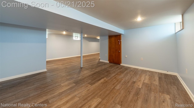 3572 Tyler Ave, Berkley, MI 48072 - basement featuring wood finished floors and baseboards
