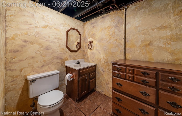 3572 Tyler Ave, Berkley, MI 48072 - half bathroom featuring vanity and tile patterned floors