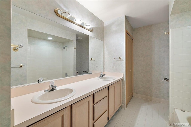 55728 Lorraine Dr Unit 20, Utica, MI 48316 - full bathroom with double vanity and tile patterned flooring