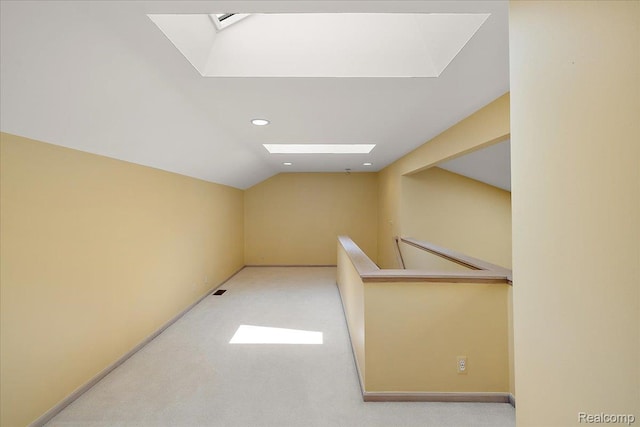 55728 Lorraine Dr Unit 20, Utica, MI 48316 - bonus room featuring a skylight, lofted ceiling, carpet, and recessed lighting