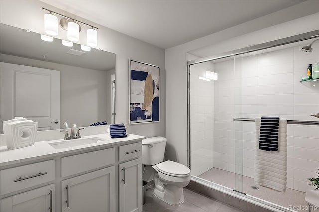 164 Jotham Ave, Auburn Hills, MI 48326 - full bath featuring vanity, a shower stall, and tile patterned floors