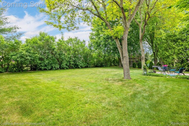 3184 Cedar Key Dr, Lake Orion, MI 48360 - view of grassy yard with a patio area