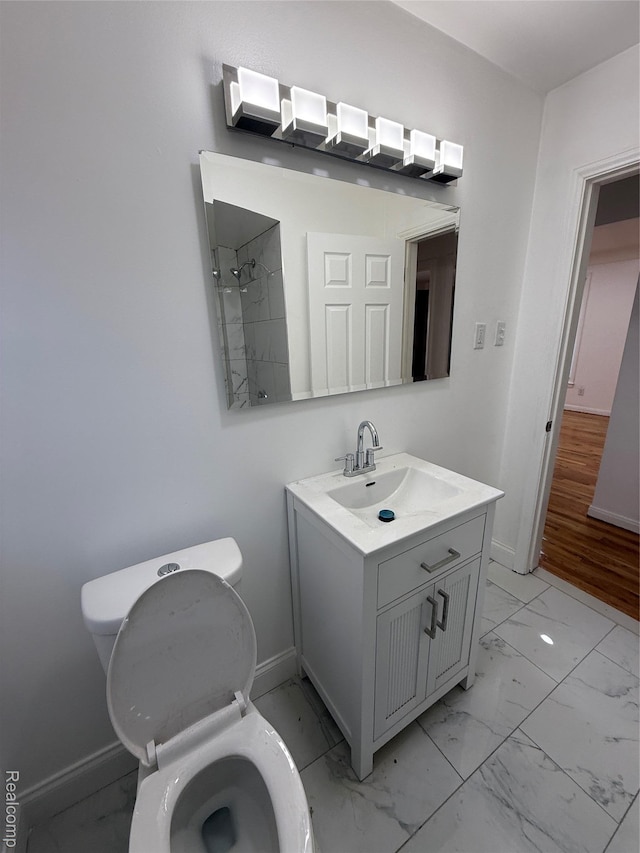 11735 Braile St, Detroit, MI 48228 - full bath with vanity and marble finish flooring