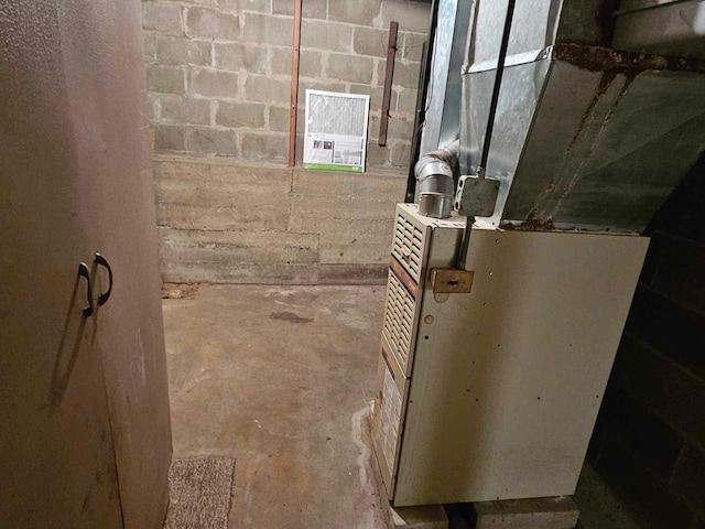 1363 Swain St, White Cloud, MI 49349 - utility room with heating unit