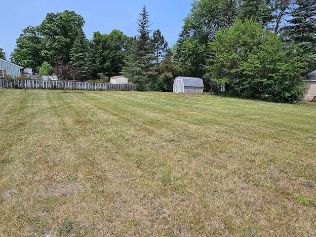 1363 Swain St, White Cloud, MI 49349 - view of yard with a storage unit
