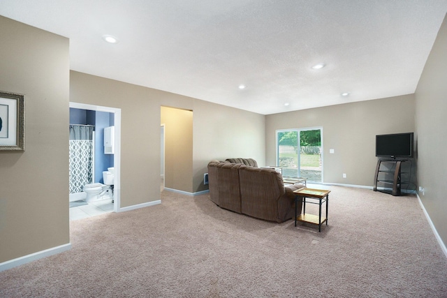 9354 Stratford Woods Trl, Kalamazoo, MI 49009 - living room with light colored carpet and recessed lighting