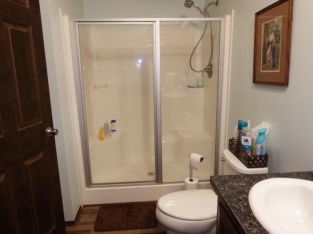 3461 S James Rd, Baldwin, MI 49304 - bathroom with a stall shower and vanity